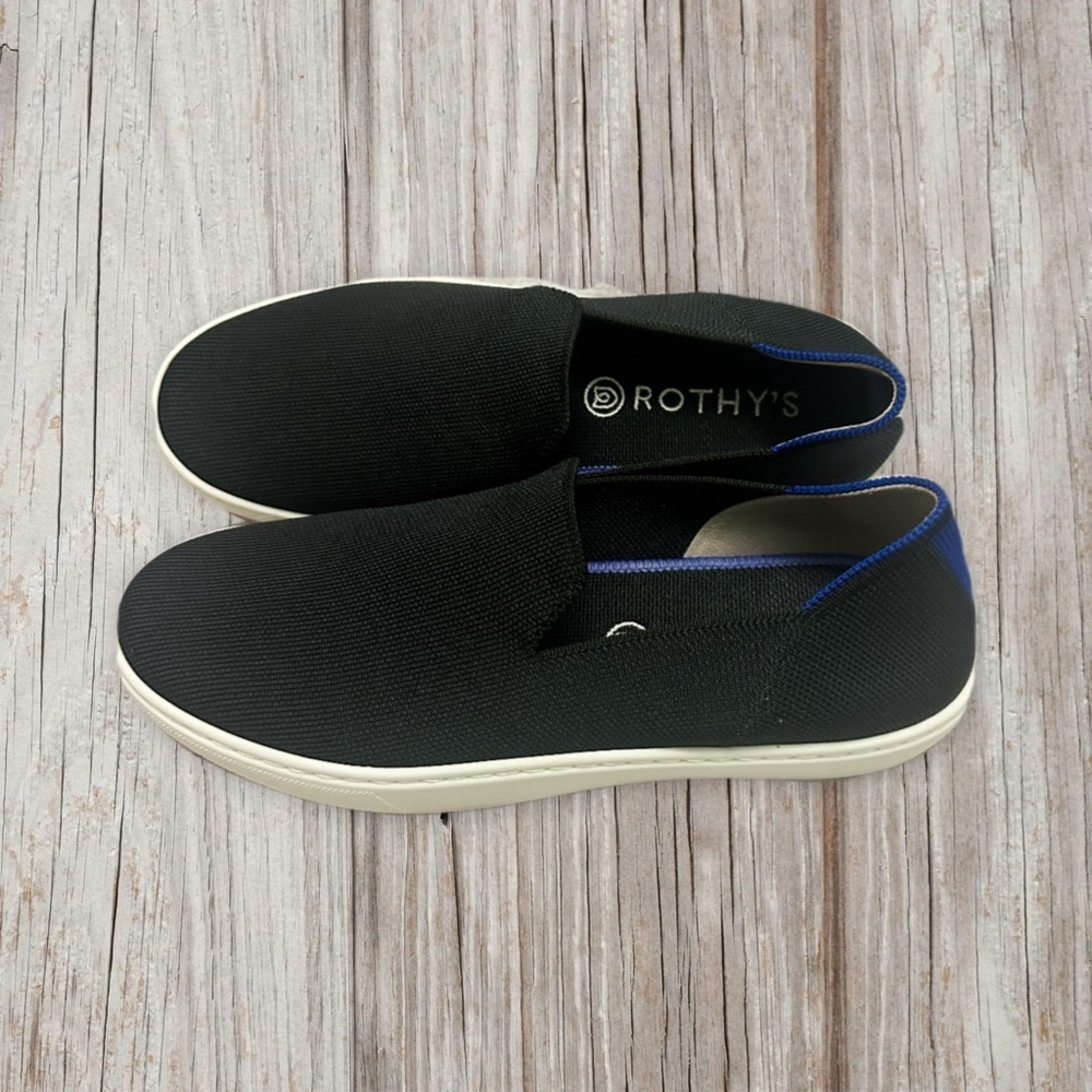 Rothy's Women’s Black and Blue Slip-On Loafers size 7.5 - Picture 4 of 10